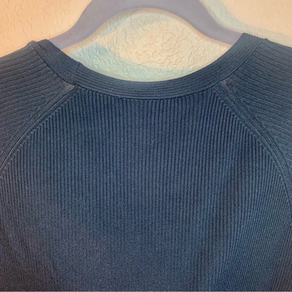 Sale! NEW Cardigan M Newport News Black Long Ribbed w/ White Embellishments NWOT - Picture 12 of 16